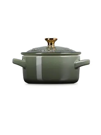 LE CREUSET | Mini Cocotte mit Deckel 10cm/0,25l HOLLY White | dunkelgrün
